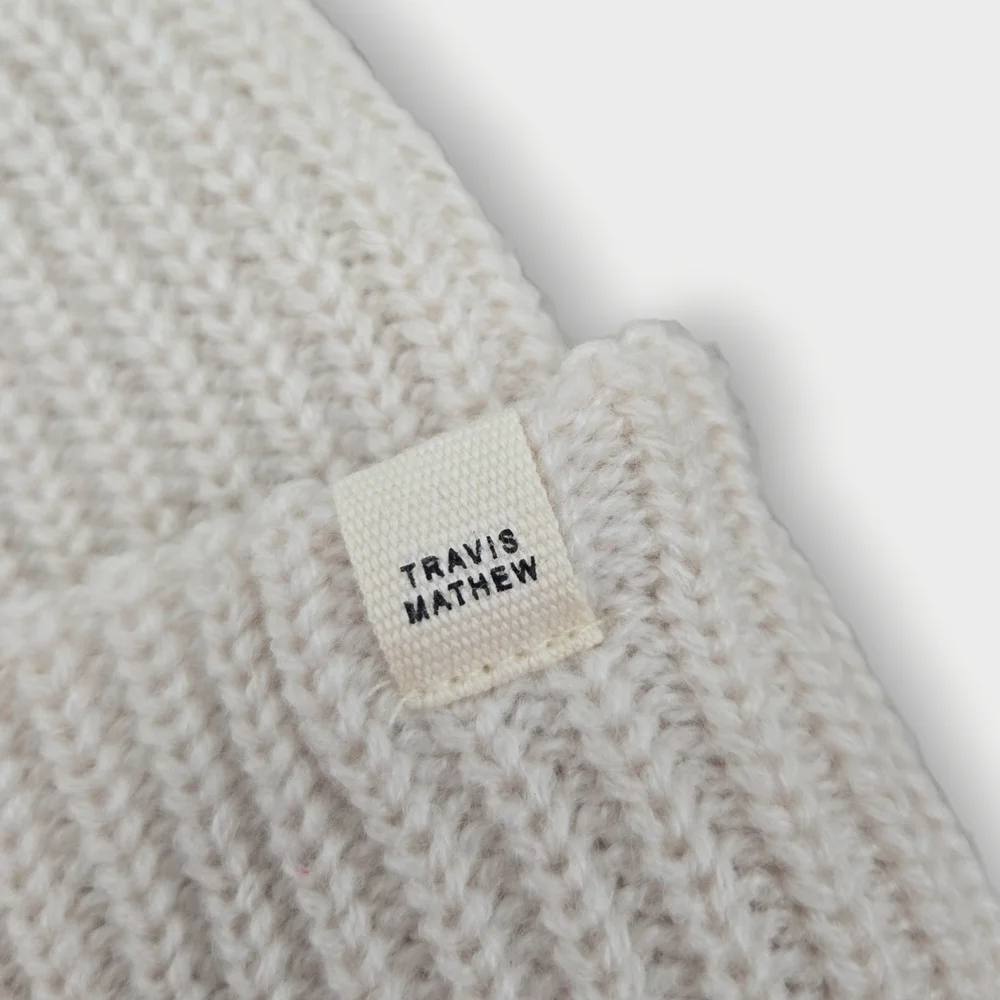 Travis Mathew Men's Coastal Beanie Moonbeam Cream Color 1MZ321 NWT  $35 MSRP